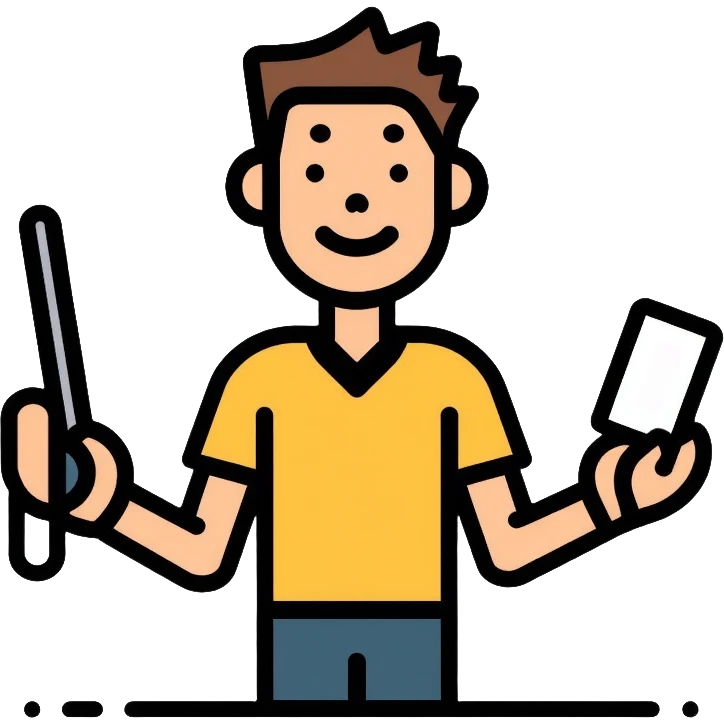 football referee with whistle and card, soccer official emoji