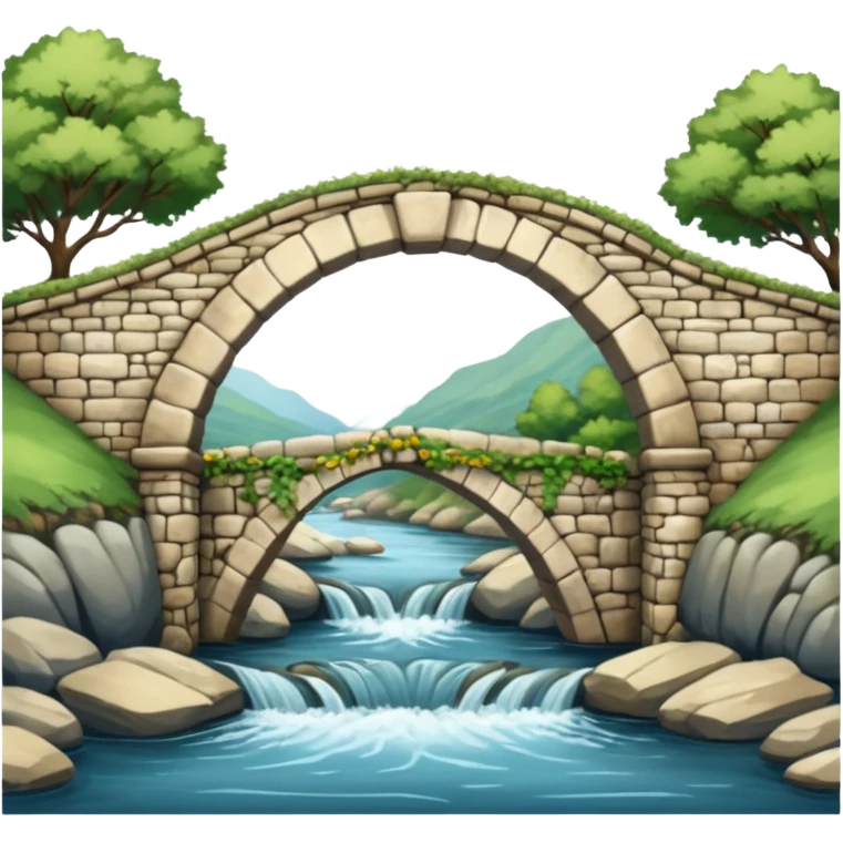 stone bridge over a river emoji