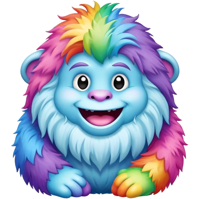 easter rainbow yeti emoji