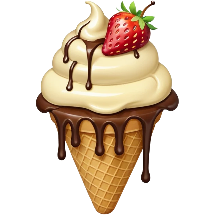 A Fallen ice cream emoji