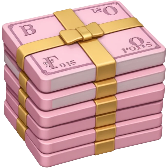 baby pink stack of British pounds\ emoji