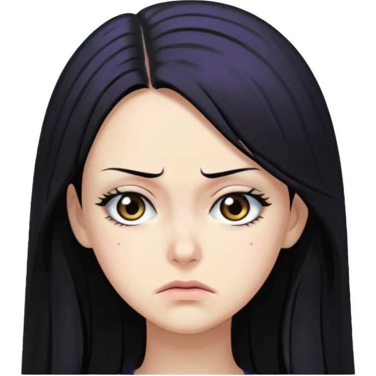 Nico Robin frowning, looking upset emoji