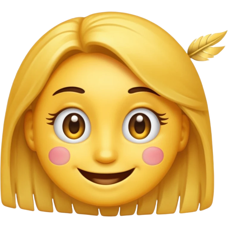 An emoji with long lashes emoji
