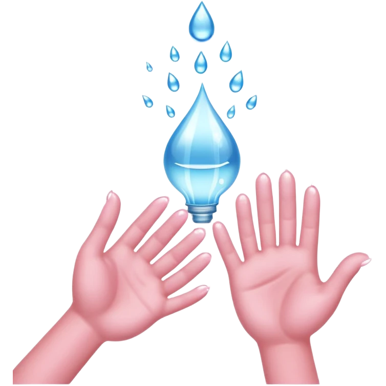 Light pink hands spray emoji