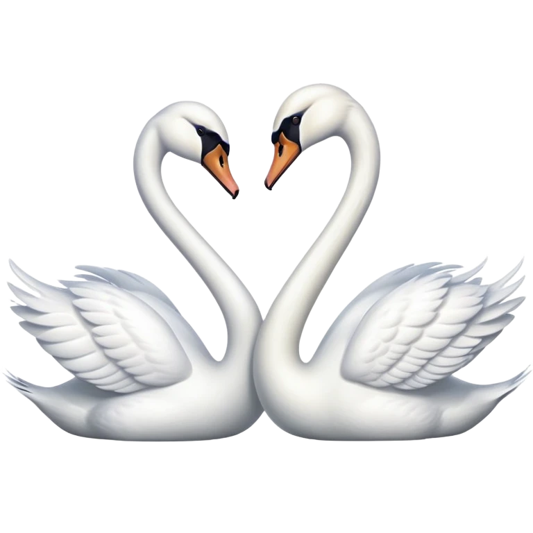 2 swans kissing emoji