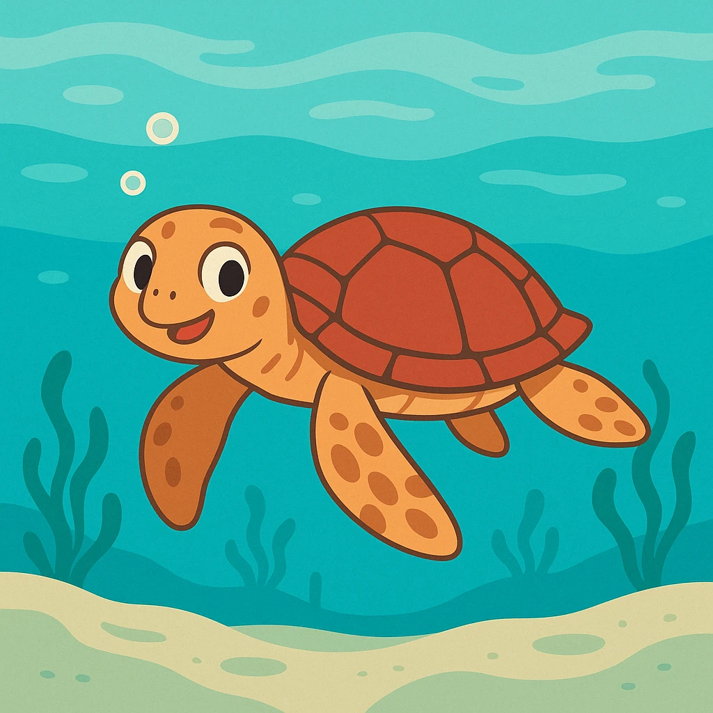 sea turtle in beautiful clear turquoise caribbean sea underwater emoji