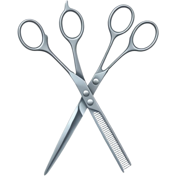 barber shop, scissors, comb, only scissor and comb emoji