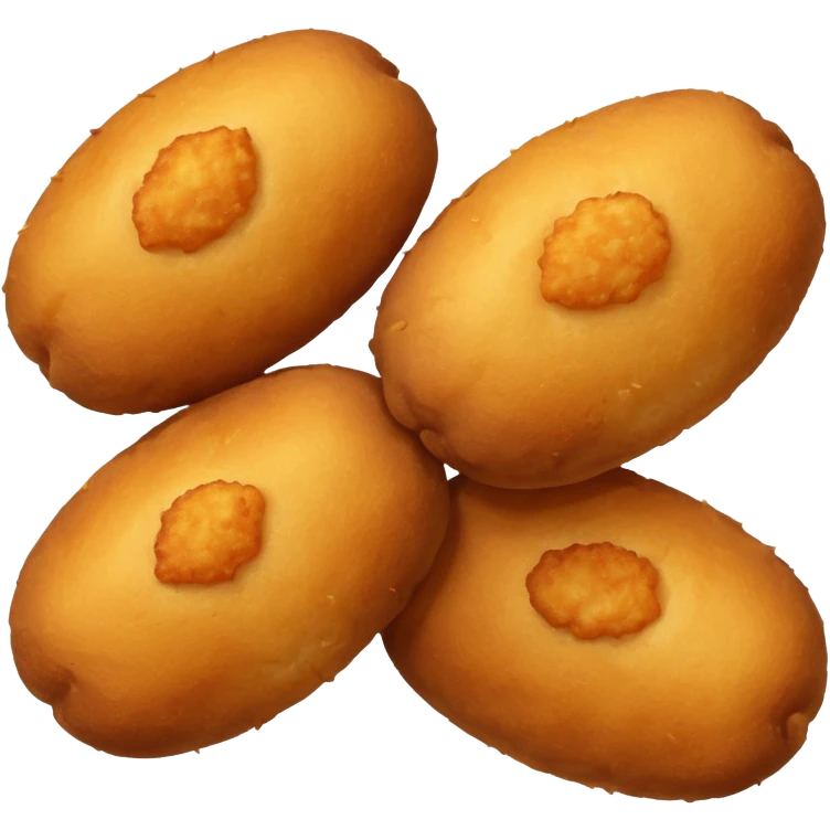 4 4 potato croquettes fried emoji