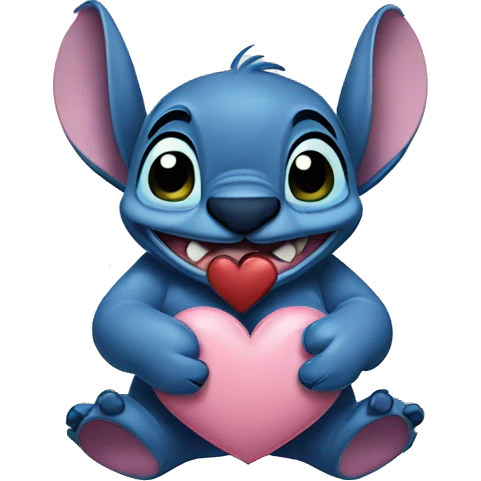 Stitch avec coeur Disney emoji