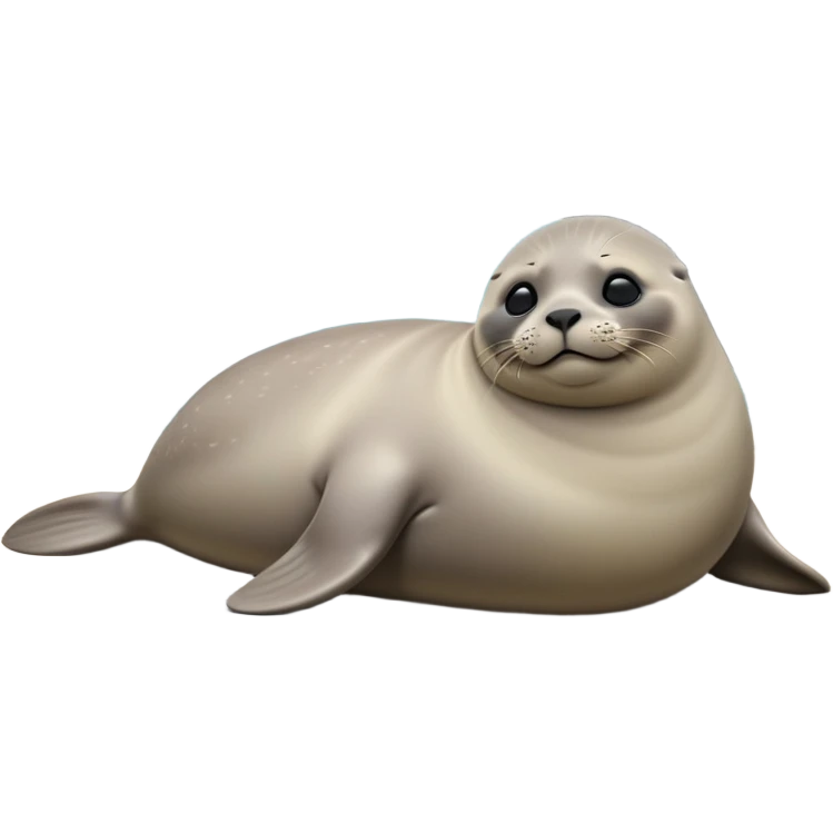 cinematic-seal-realistic-full-body-lounging-emoji,-plump-sleek-body-stretched-out-on-a-rocky-shoreline,-short-smooth-fur-glinting-in-the-sea-breeze,-flippers-tucked-comfortably-beneath-its-body,-large-dark-eyes-filled-with-playful-curiosity,-whiskered-muzzle-lifted-slightly-as-if-smiling,-simplified-yet-realistic-focused-features,-highly-detailed,-glowing-with-a-refreshing-marine-radiance emoji