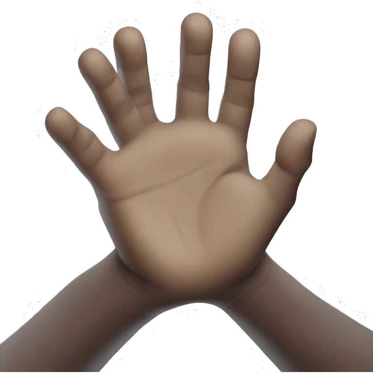 hand scary action emoji