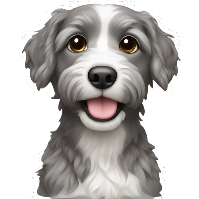 Havapoo grey and white emoji