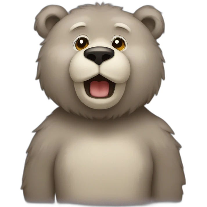 Chat sur un ours emoji