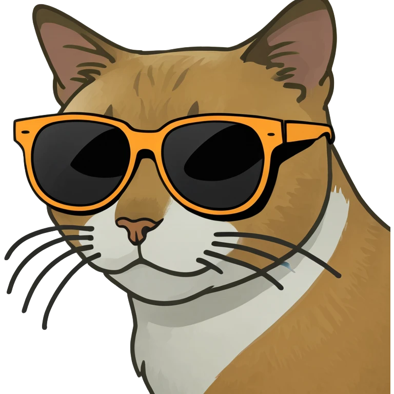 Cat with sunglasses emoji