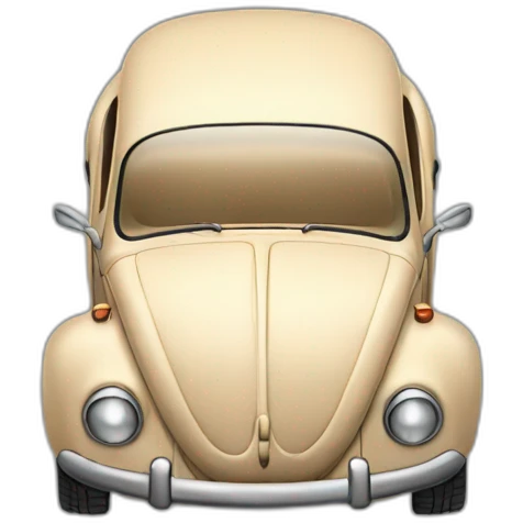 lowered beige Beetle emoji