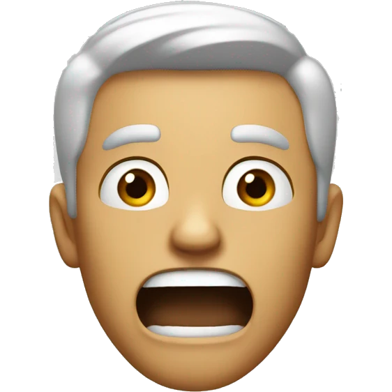 Guy shouting towards someone  emoji