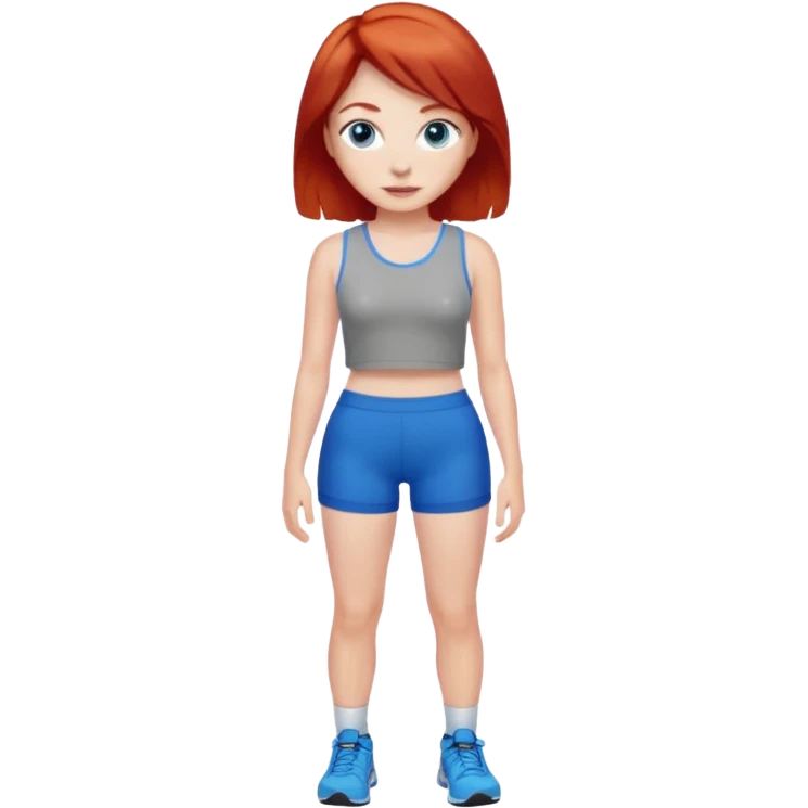 Big booty buxom pawg nsfw red hair blue eyes tight shorts emoji