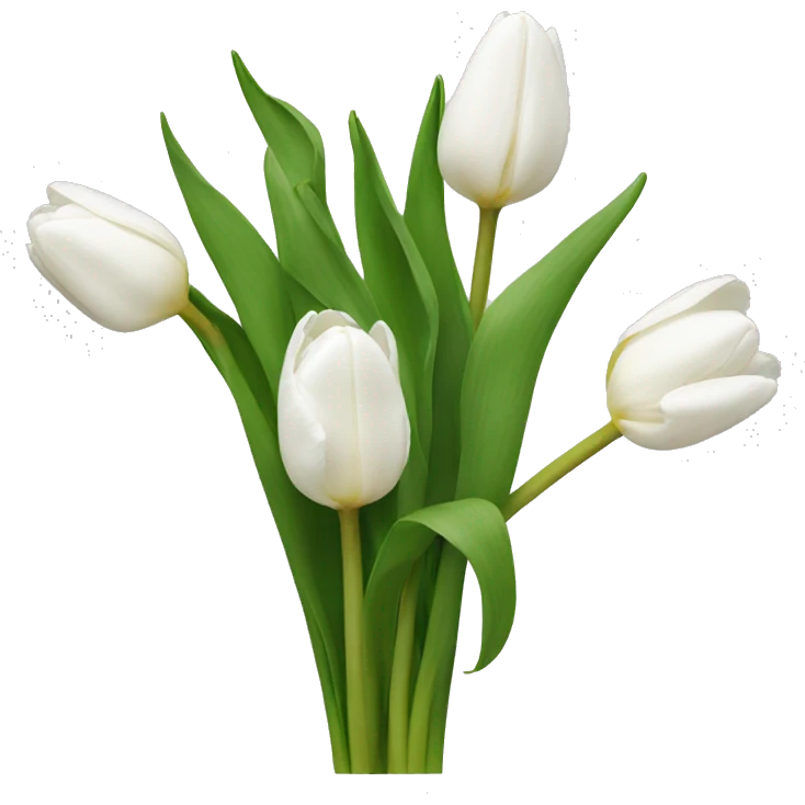 White tulips  emoji