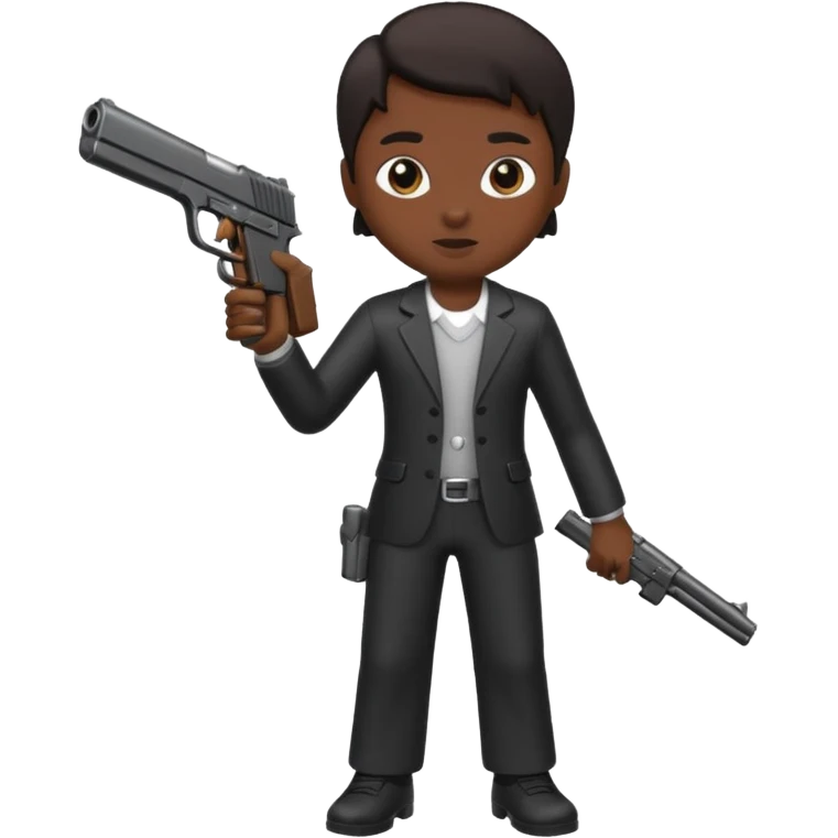 Holding gun emoji