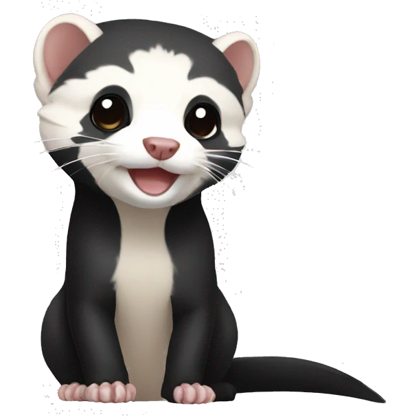 Black and white ferret emoji