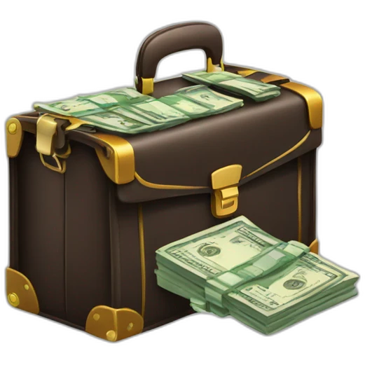 briefcase with money emoji