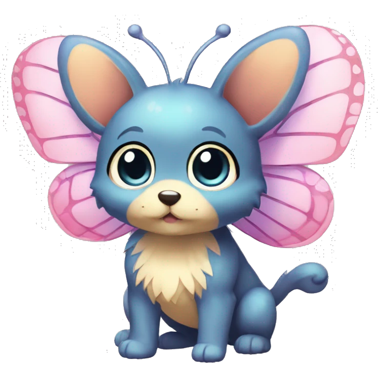 Kawaii Butterfly-Puppy-Pokémon-Fakémon Full Body emoji
