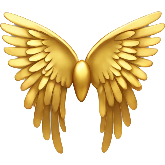 gold reinbow wings emoji