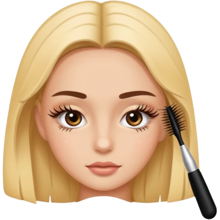 A girl getting her lashes done  emoji