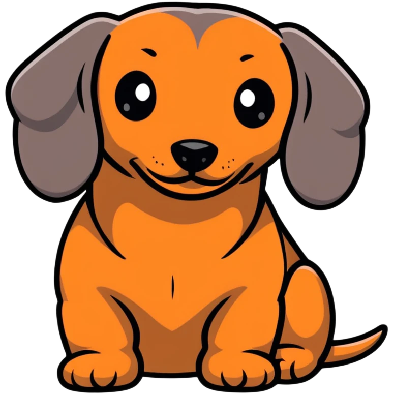 cute dachshund emoji