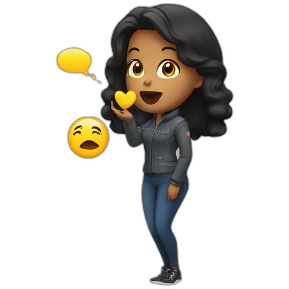 woman blowing kiss emoji
