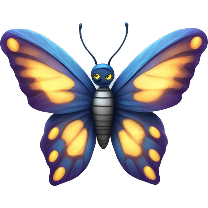 butterfly with lightning thunder wings emoji