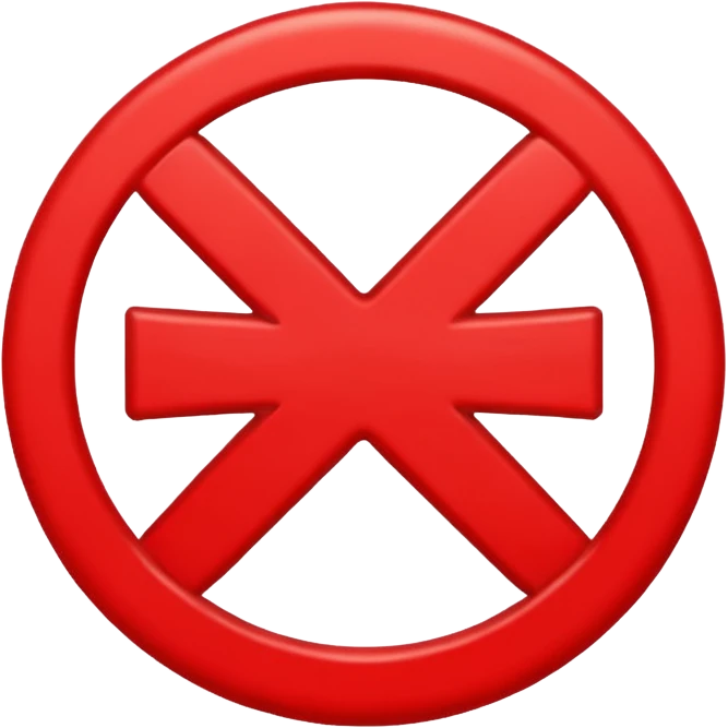 generate me a red X, like wrong sign emoji