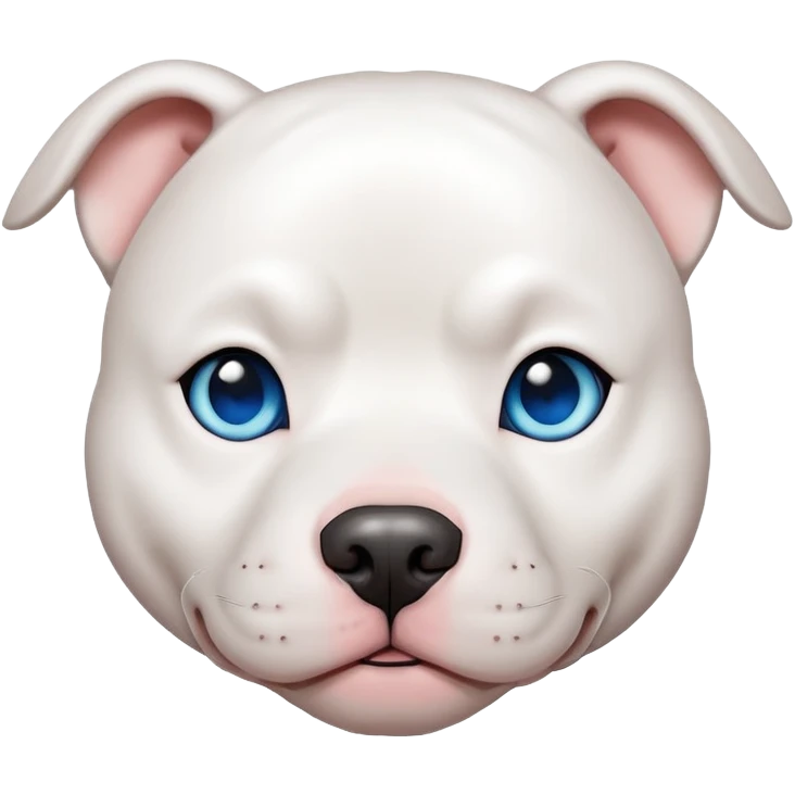 White pitbull blue eyes emoji