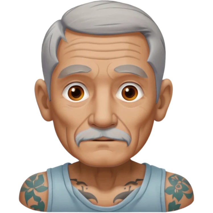 old man with tattoos emoji