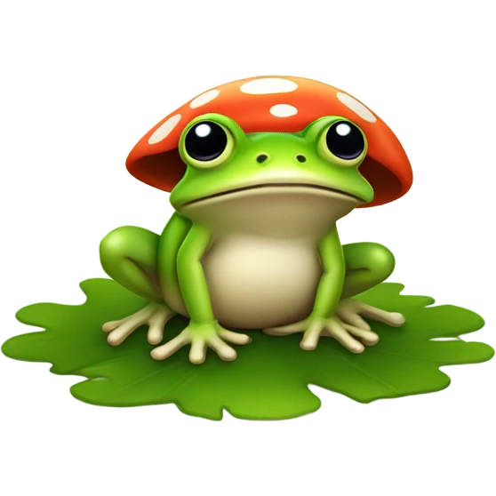 Mushroom frog emoji