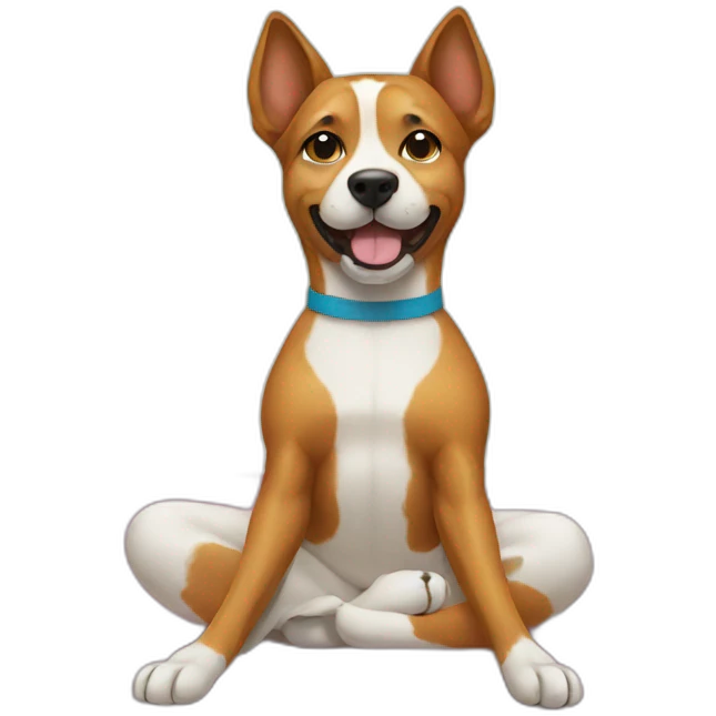 dog doing yoga emoji