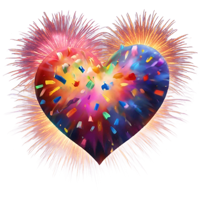 Heart with fireworks  emoji