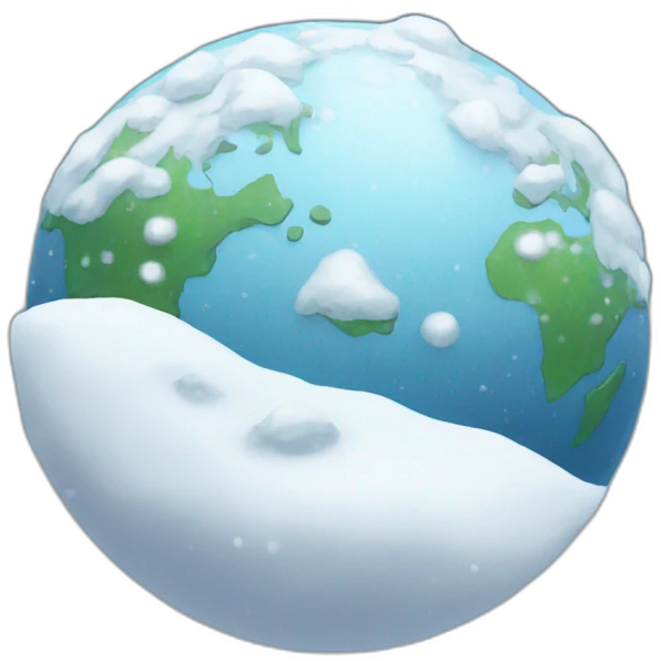 snowy earth emoji