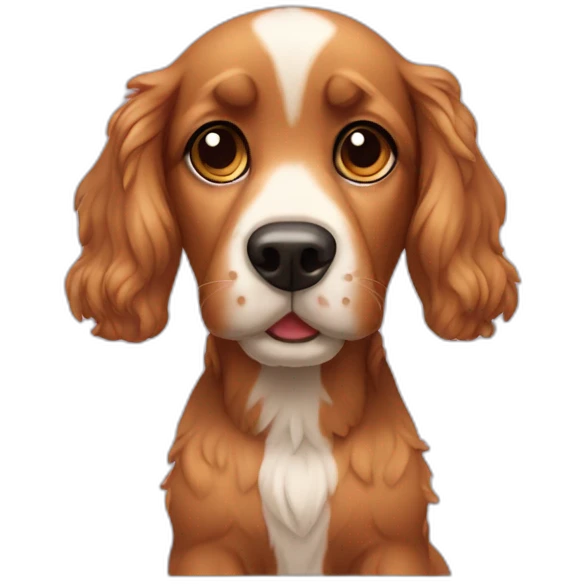 Perro cocker con emoji