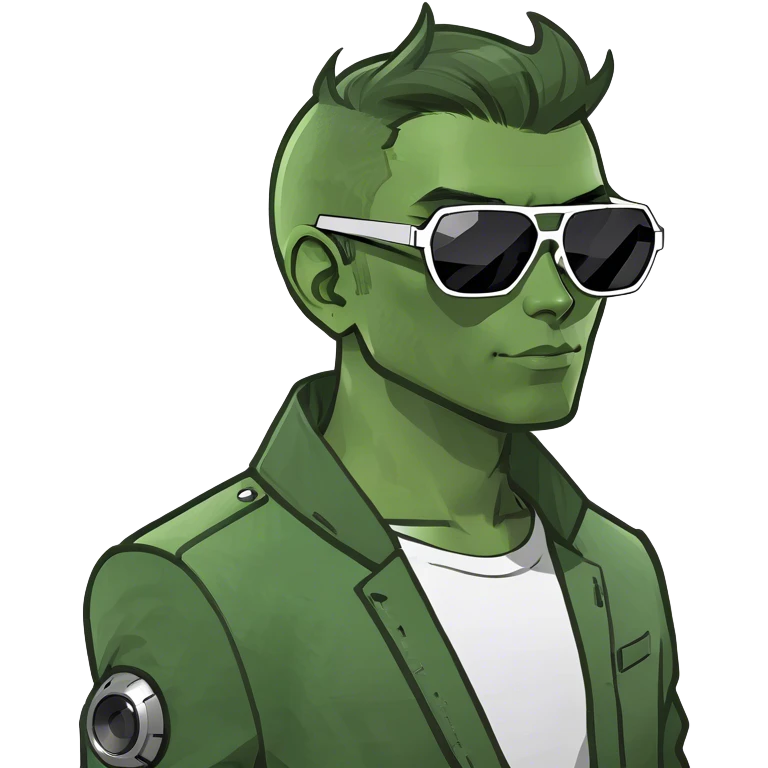 Guy with robots head emoji
