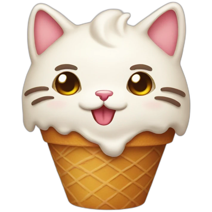 Ice cream cat emoji