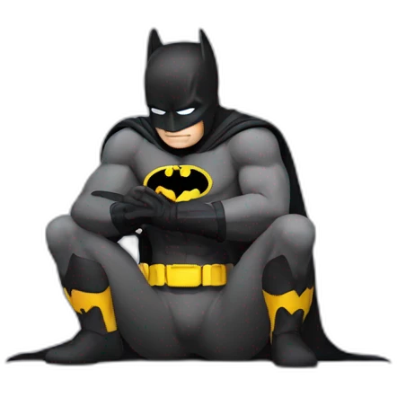 batman praying on knees emoji