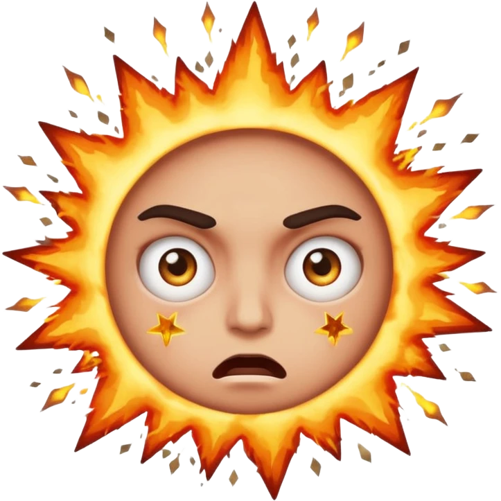 The star eyes emoji like this 🤩but way more aggressive with like explosions in the eyes emoji