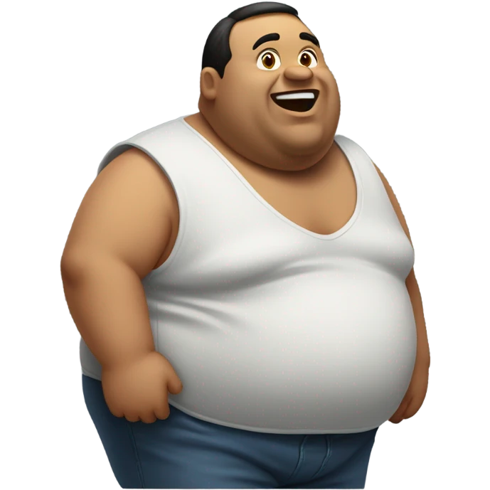 Fat guy shaking his belly  emoji