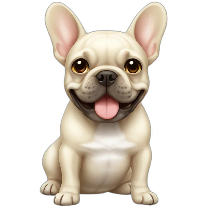 Cream French bulldog emoji