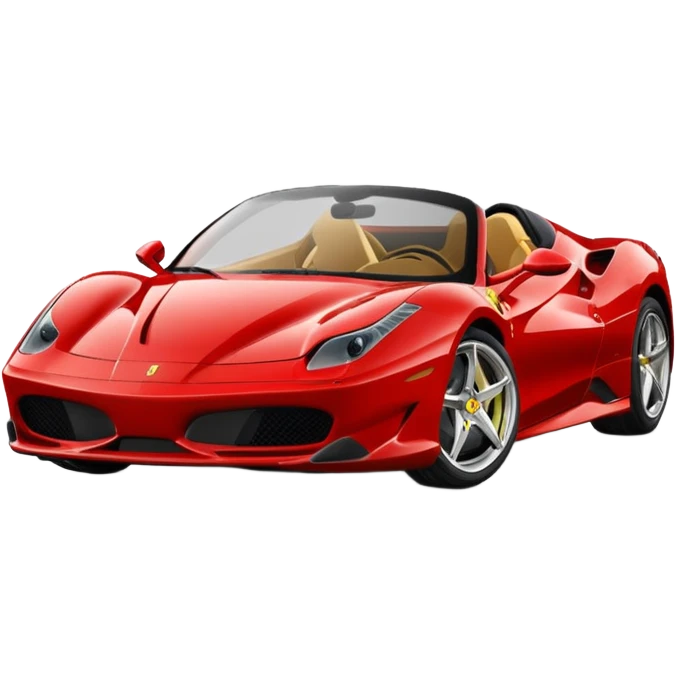 Red Ferrari sports car emoji