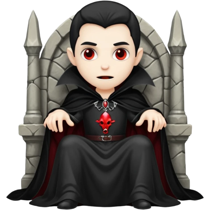 realistic vampire in a throne emoji
