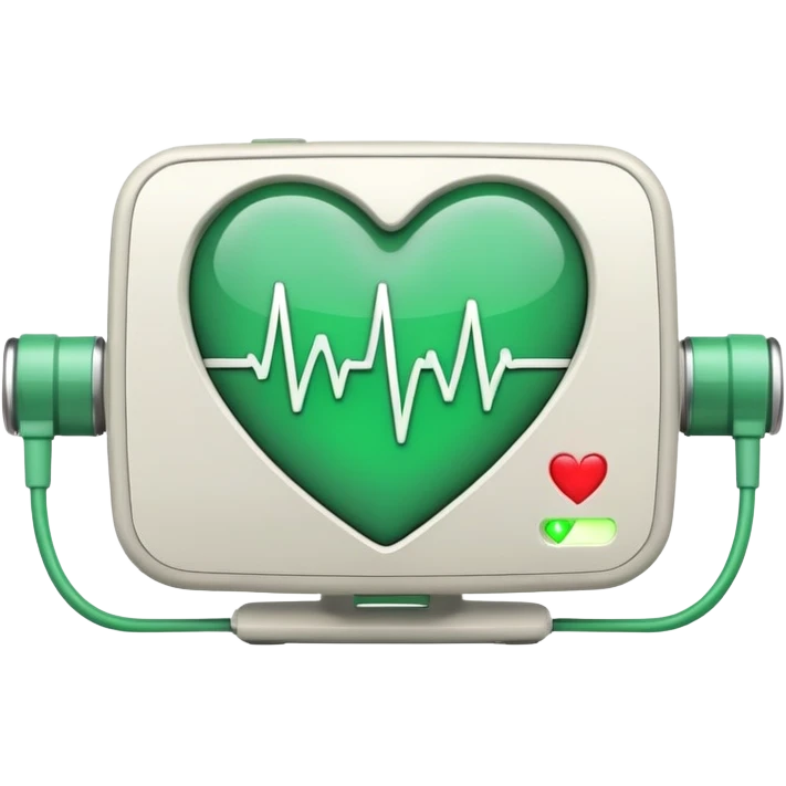 heartbeat line on heart monitor emoji