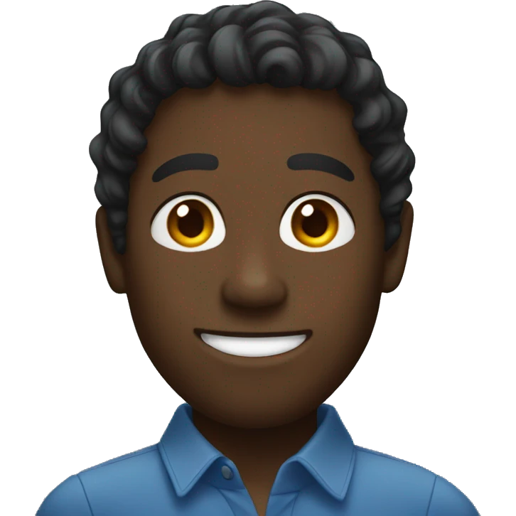 a black guy with waves emoji