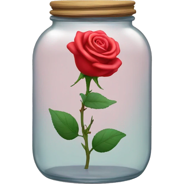 rose in a jar emoji